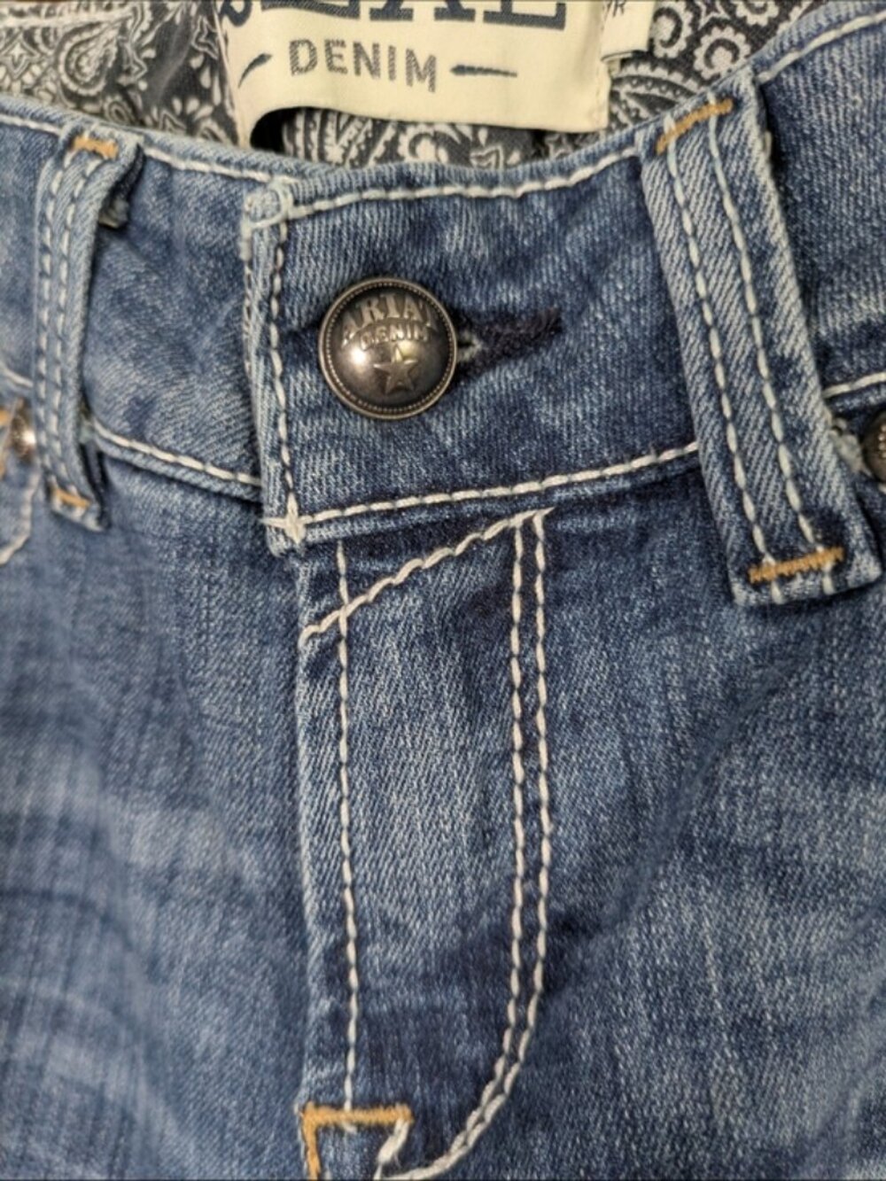 Ariat R.E.A.L. Mid Rise Stretch Whipstitch Boot Cut Jean Size 29 - Picture 4 of 11